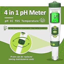 YINMIK pH EC Meter for Water Hydroponics, PPM Meter