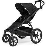 Thule Urban Glide 4-Wheel All-Terrain Stroller, Full-Suspension System | Full-suspension system, Air-filled tires, Upright seat with adjustable recline and built-in leg rest, Baby stroller