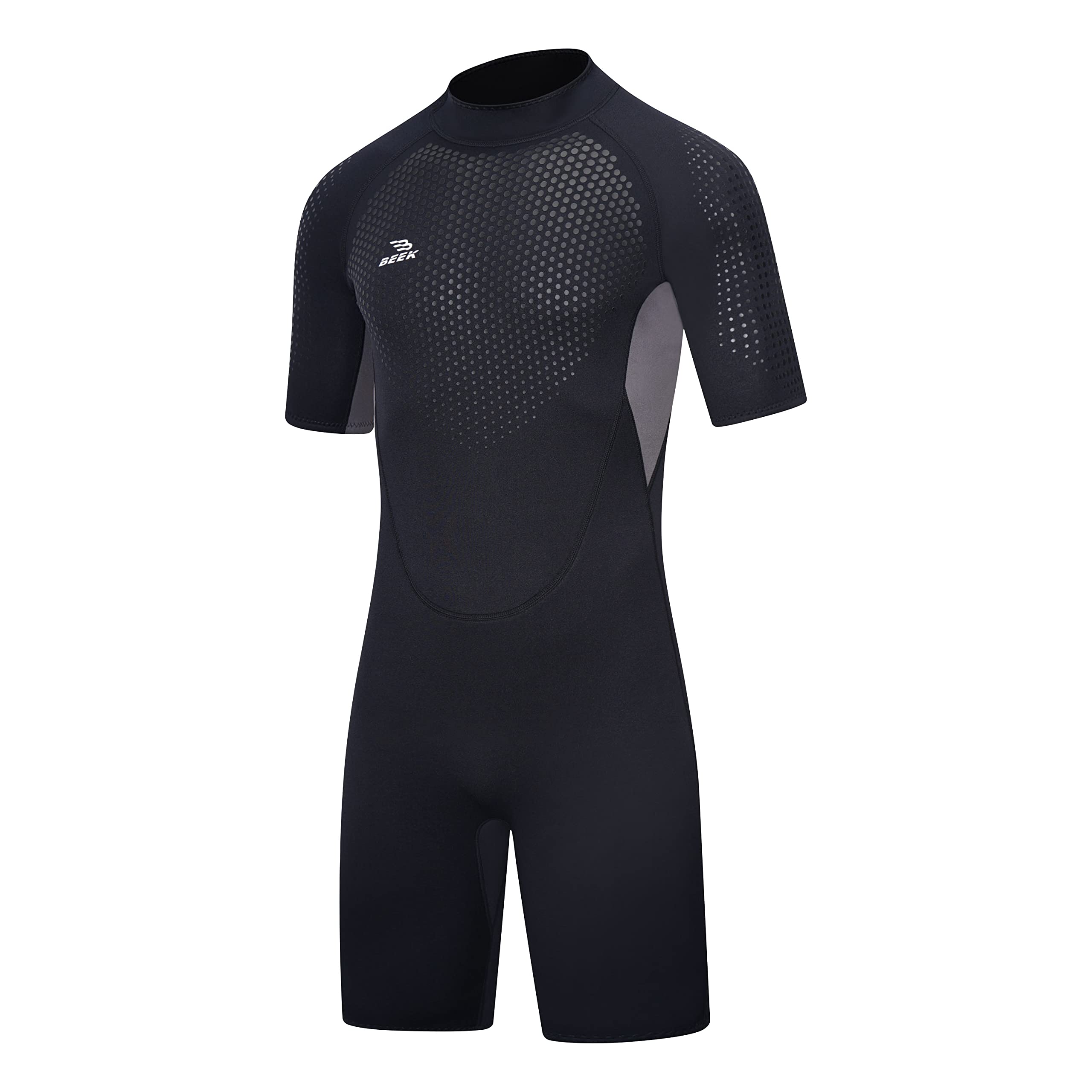 Mens and Womens 2/3mm Shorty Wetsuits Back Zip for Scuba Diving, Snorkeling, Surfing, Kayaking, Short Sleeve Neoprene Wet Suit for Water Sports