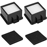 ECOMAID 2Pcs F43 HEPA Filter and Foam Filters for Dirt Devil UD20005 UD20010 Cyclonic Quick Vac Upright Vacuums, 2PY1105000 1PY1106000 f43 Filter and Foam Filter