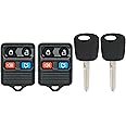 Keyless2Go Replacement for Entry Remote Car Key Fob Vehicles That Use Self-Programming with New Uncut Transponder Ignition Car Key H72 (2 Pack)