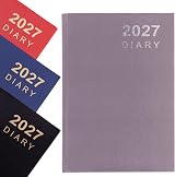 evelay 2027 Diary A5 Week to View Hardback with Ribbon Slate
