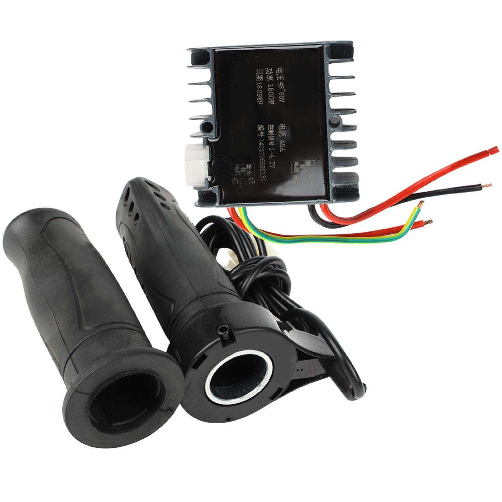 Demeras Set of Brushed Controller Motor Speed Controller 48-60V 1500W Motor for Electric Scooter Tricycle Bicycle Tricycle Brush Control Box