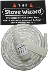 The Stove Wizard White Stove Rope Kit 12mm x 2.5m with 50ml Adhesive