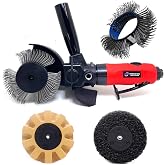 Pneumatic Surface Removal Tool For Remove Adhesive-Backed Decals Pinstripe | Remove Derusting ,Remove Glue ,Rust, Paint, Removal Tool With Eraser and Wire Wheels Kit