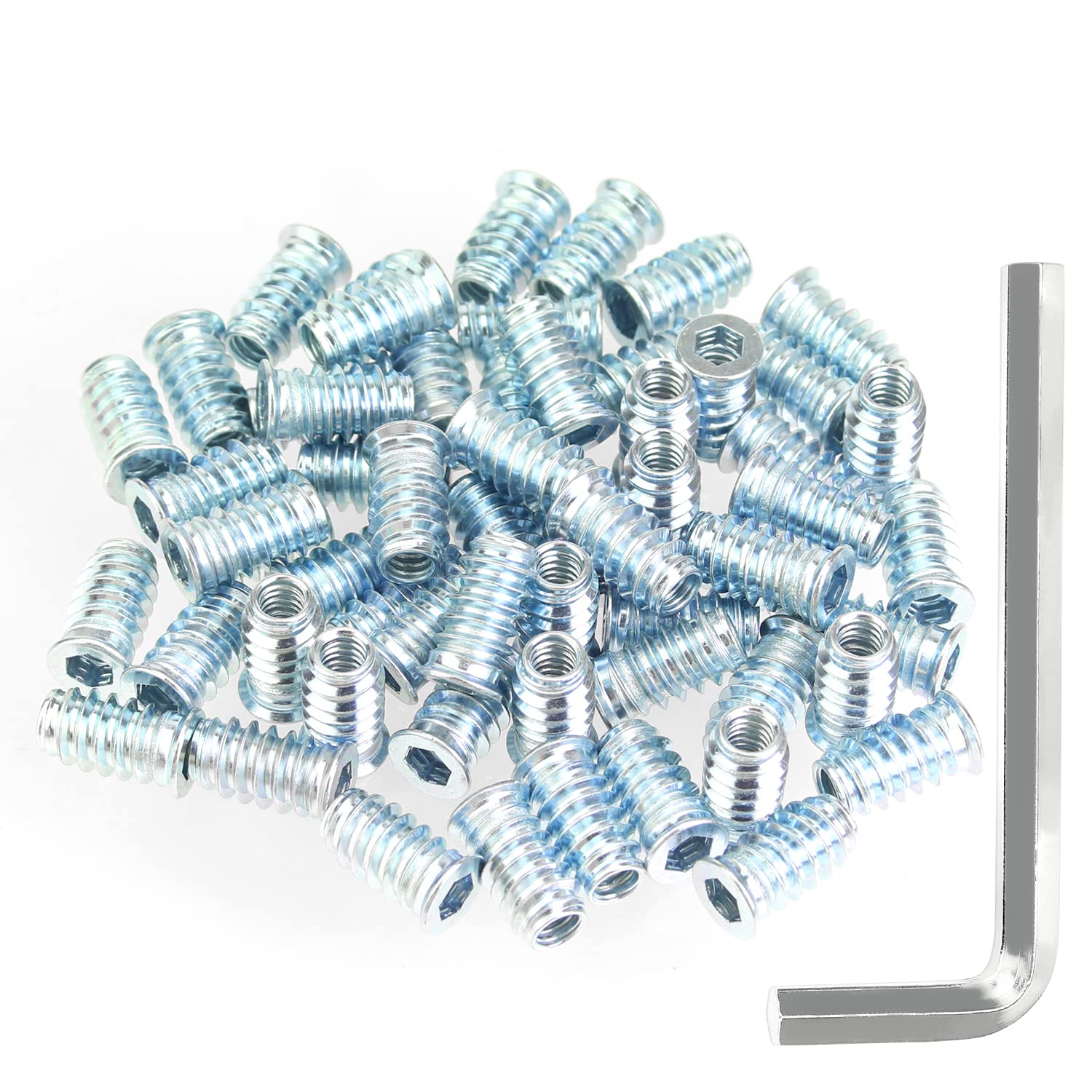 Kindroufly 1/4-20 Threaded Inserts - Nut & Wood
