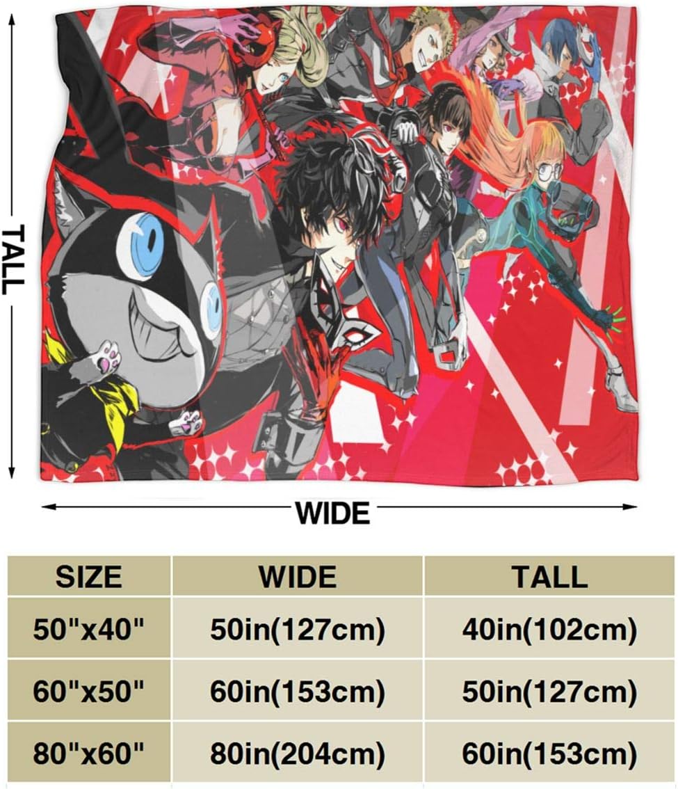 Amazon Com Teriddeas Persona 5 Anime Style Wool Blanket Super Soft Living Room Blanket Bedroom Warm Blanket Sofa Blanket Blanket Home Kitchen