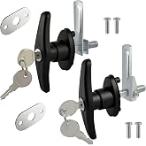 OTTOPO Truck Cap Lock Replacement Parts Fits Select Leer are Camper Shell Accessories T Handle Latch Door Lock for Pickup Topper Keyed Alike(Left &amp; Right)