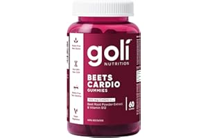 Goli Beets Cardio & B12 Gummies | Heart & Energy Support | CoQ10, Beet Root Extract & Vitamin B12 | Vegan, Plant-Based, Non-G