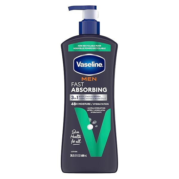 VASELINE MEN FAST ABSORBING 3-IN-1 FACE, HANDS &...