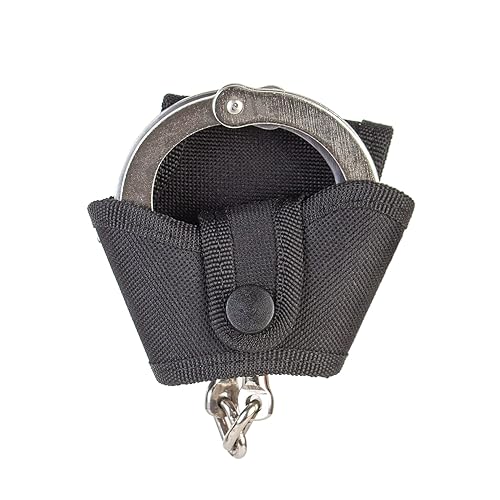 Black Nylon Handcuff Case For Duty Belt - Military/Security, Enhanced Molded Belt Loop