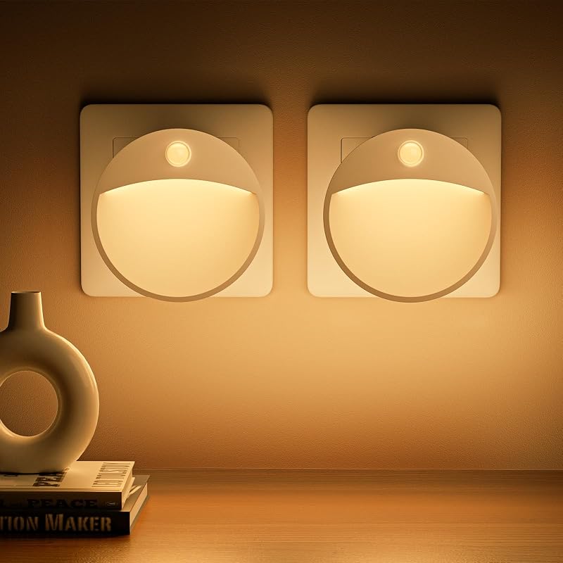 Luce Notturna Bambini, 2 Pezzi 3 Modalità Luce Notturna da Presa