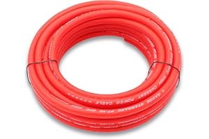 Welugnal 4 Gauge 26ft Red Power/Ground Wire True Spec and Soft Touch Cable for Car Amplifier Automotive Trailer Harness Wirin