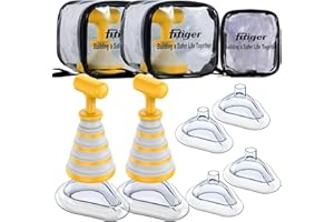 Fitiger FoldPumpVac Collapsible Airway Clearance Device 2 Pack, First Aid Kit for Children and Adults, Suction Rescue Device for Kids and Adults