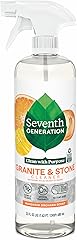 Seventh Generation Granite & Stone Cleaner, Mandarin Orchard Scent, Streak-Free Clean, 23 Fl Oz