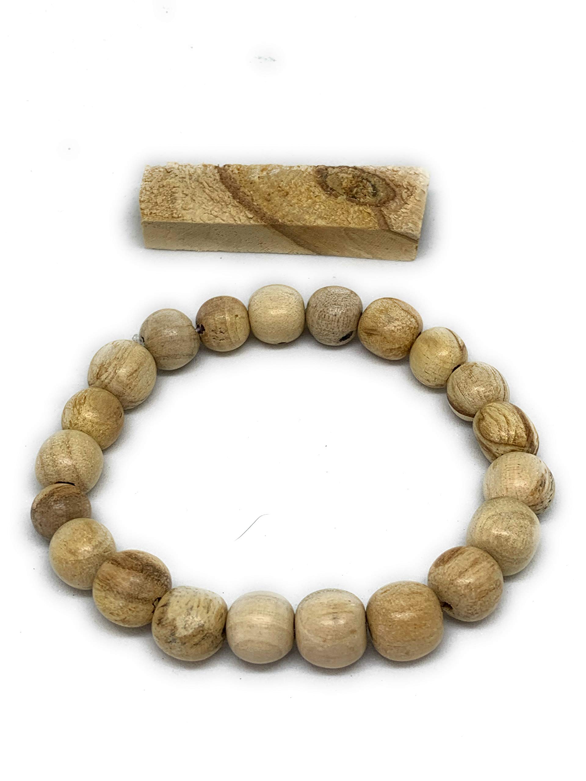 palo santo wood Bracelet hand-crafted made holy wood meditation relaxation, 8.27", Wood