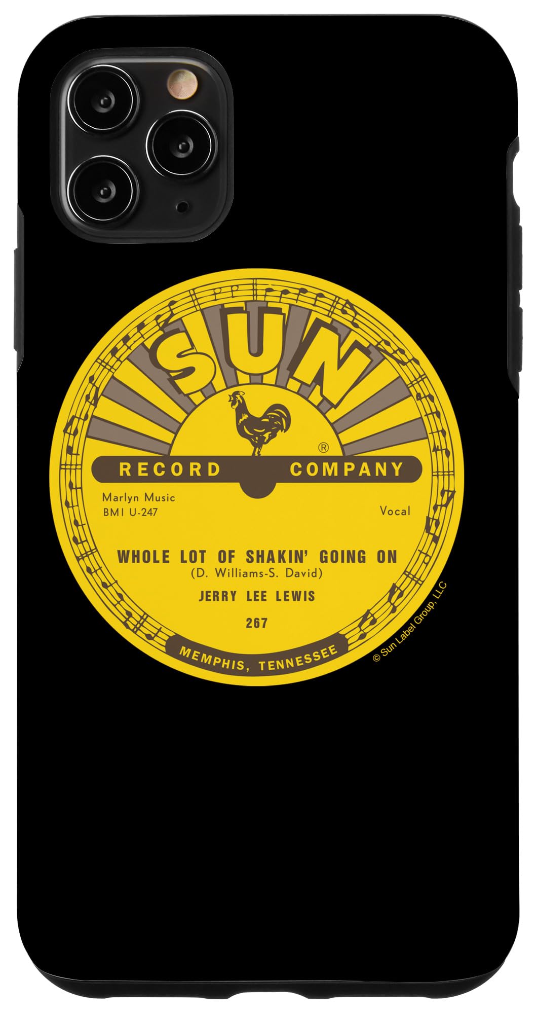 iPhone 11 Pro Max Sun Records Vinyl Jerry Lee Lewis Whole Lot of Shakin' Case