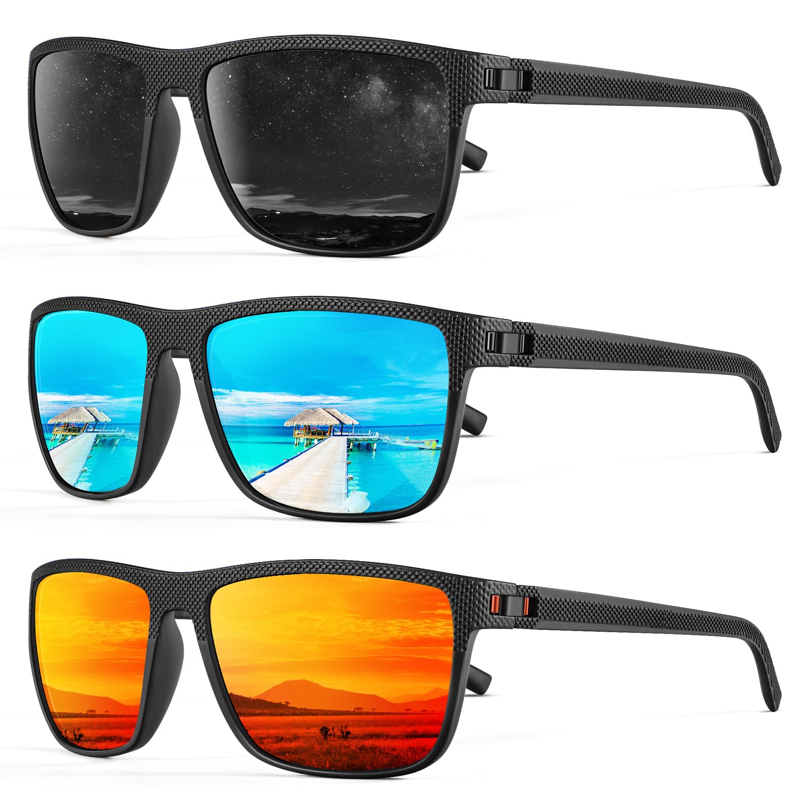 Rectangle Polarized Sunglasses