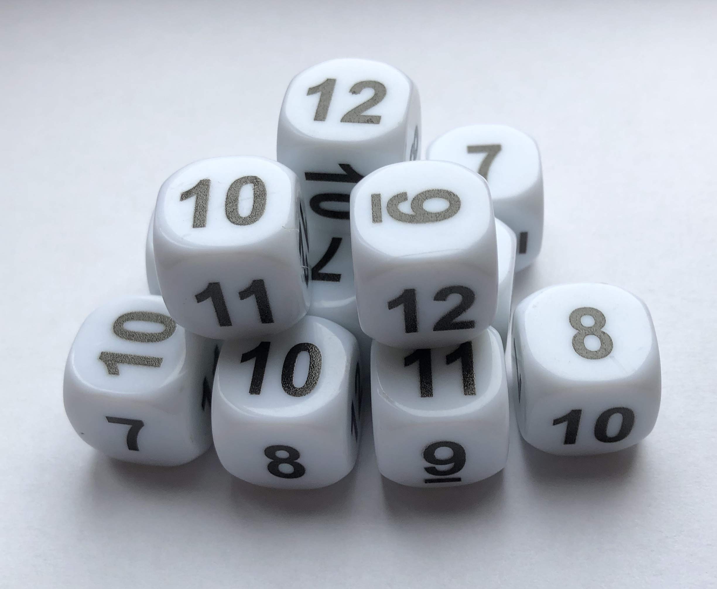 Digit Dice 7-12 for use with Operations Dice