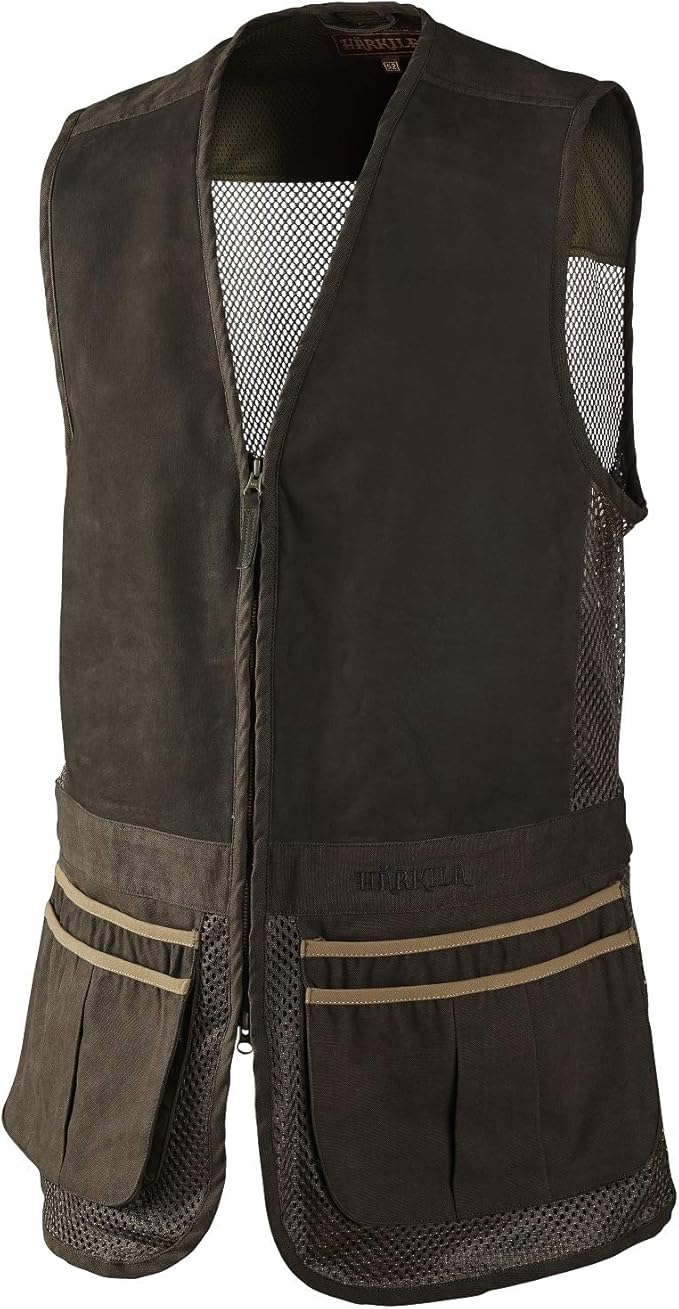 Harkila Sporting Shooting Vest for Men with Robust Genuine Leather Trim