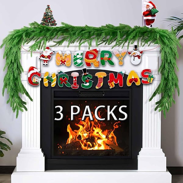HORYNAR 2 PCS CHRISTMAS GARLANDS, 12 FT (2...