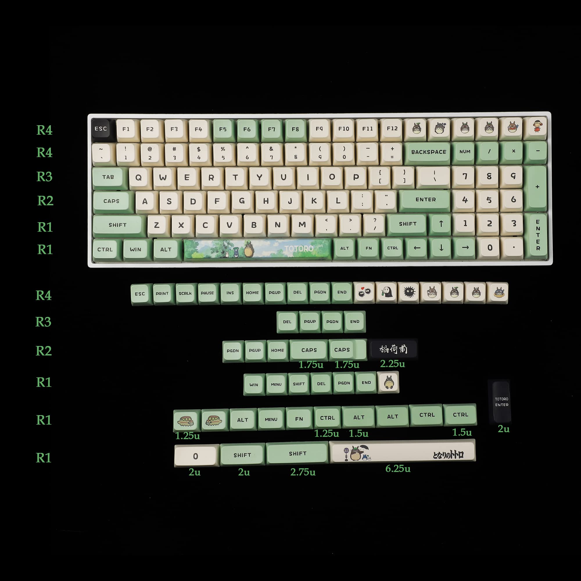 Mua 148 Chinchilla Blue MDA Profile Dye Sub Keycaps Ergonomic Thick PBT ...