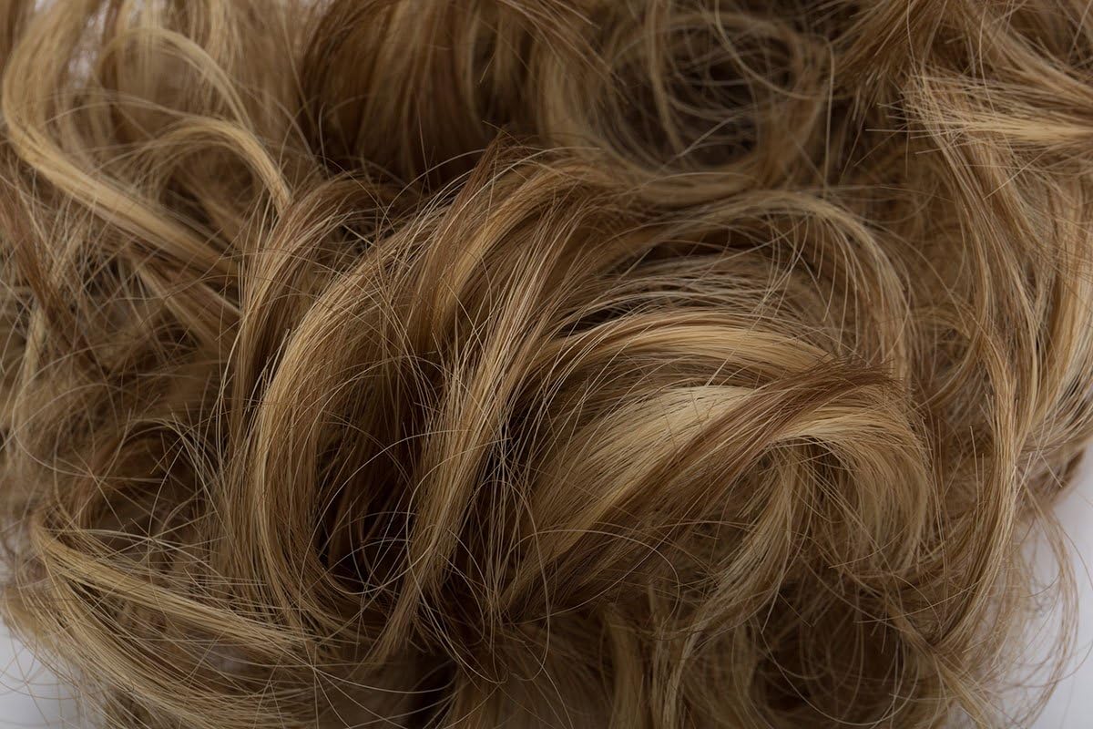Scrunchy Scrunchie Bun Updo Hairpiece Hair Ribbon Ponytail Extensions Hair Extensions Wavy Curly Messy Hairs Bun Donut Hairs Chignons Wig Light Brown to Ash Blonde - Image 4