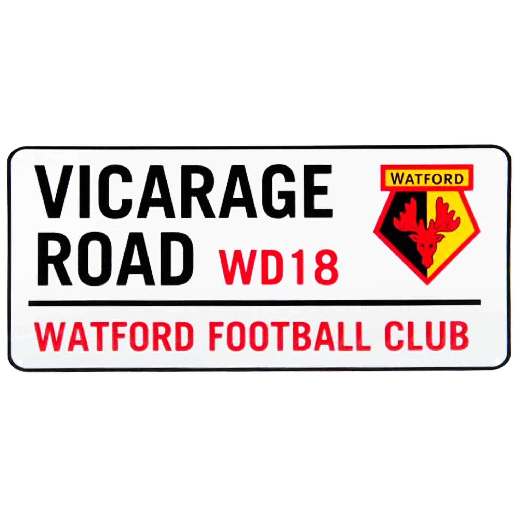 KATIX Official Watford FC Vicarage Road Metal Street Sign (40cm x 18cm)