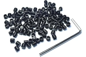 ZDingTech 110pcs Set Screws M4 x 4mm 304 Stainless Steel Allen Head Hex Socket 4X4mm Set Screws Grub Hex Head Sockets with M2 Allen Wrench.(4mm Length)