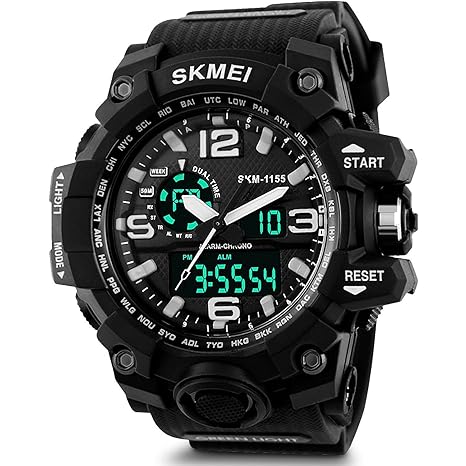 Analog-Digital Black Dial Mens Watch - AD1155 (BK White)