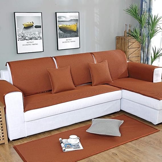 Resistente al Agua Protector de Sofá,Cojín de cuero de verano para sofá