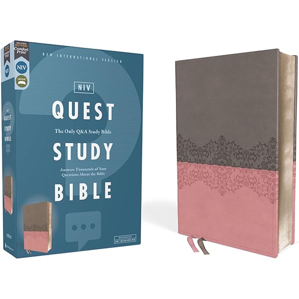 NIV, Quest Study Bible, Leathersoft, Brown, Comfort Print: The