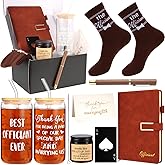 SAIWEILAI ONLINE 8 Pieces Wedding Officiant Gifts Best Wedding Officiant Ever Gifts Set for Officiants Proposal Gift Officiants Thank You Gift (Brown)