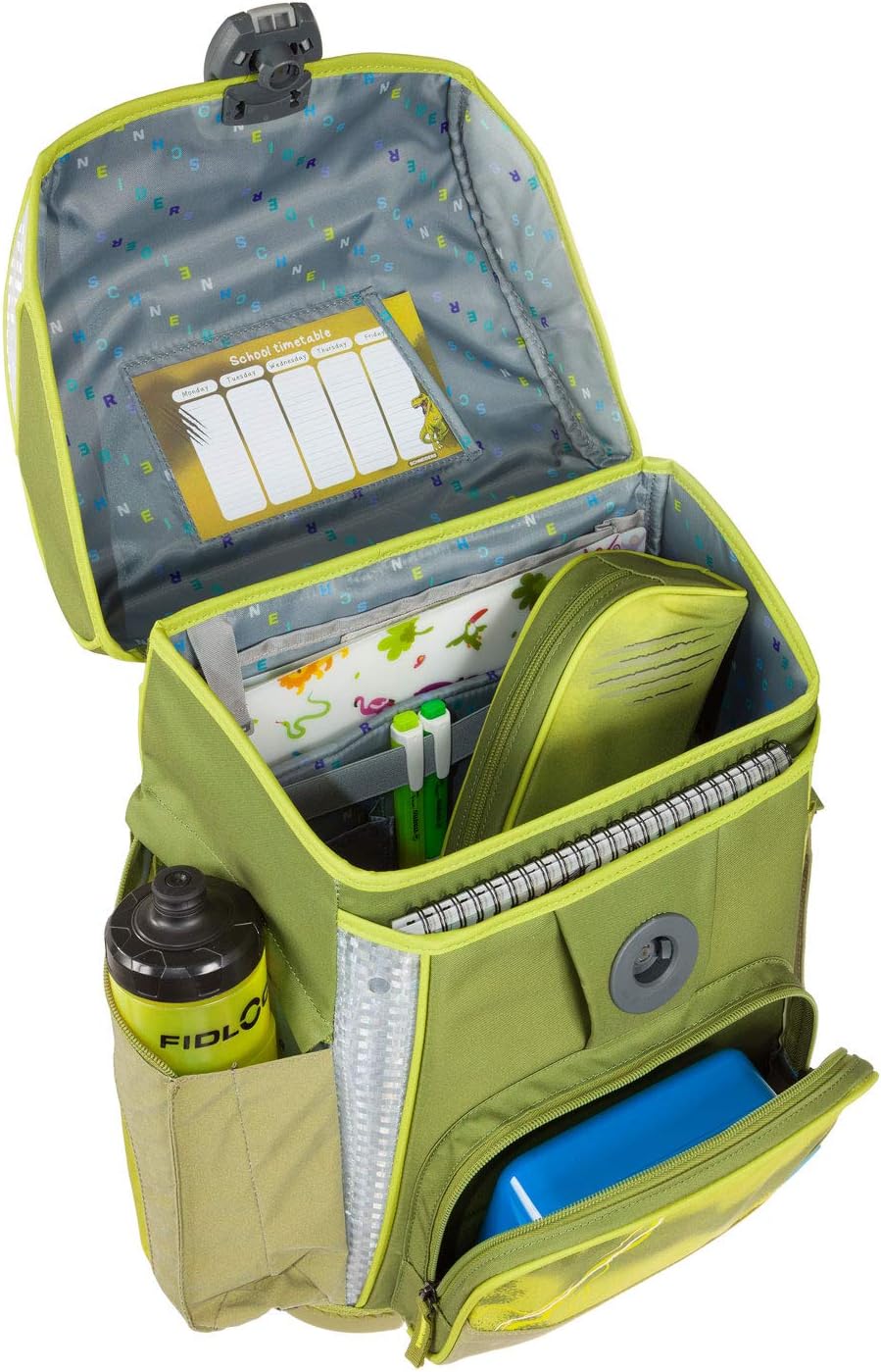 Schneiders 78381-065 School Bag Set Plus with Pencil Case, Pencil Case, Sports Bag, Wild Olive, Lightweight, Ergonomic, 4 Pieces - Image 5