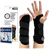 Doctor Developed Premium Copper Lined Wrist Support/Wrist Brace/Hand Support/Strap [single] & Doctor Handbook— Relieve Wrist 