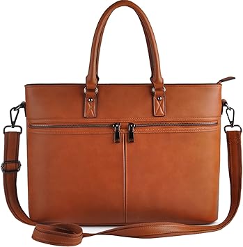 Amazon 女性用ラップトップトート ビジネスラップトップバッグ 女性用 最大15 6インチ Us サイズ One Size カラー ブラウン Edoday Pcバッグ ケース スリーブ 通販