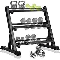3-Tier Dumbbell Rack Multilevel Weight Storage Organizer for Home Gym, 1200LBS Weight Capacity