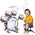 Kids Drum Set, Toddler Jazz Drum Kit Toys Percussion Musical Instruments Drum Toy Early Education Christmas Birthday Gift Toys for 3 4 5 6 Year Old Girls Boys
