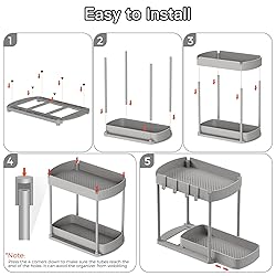 Ukeetap 2 Pack Multi-Purpose Pull-Out Storage