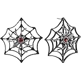 HAISWET Statement Web Spider Earrings for Women Crystal Rhinestone Stud Earrings