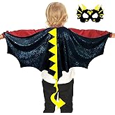 IROLEHOME Dragon-Wings Costume for Kids Dinosaur Toys Dino Mask Cape as Girls Boys Dress Up Clothes Christmas Birthday Gifts