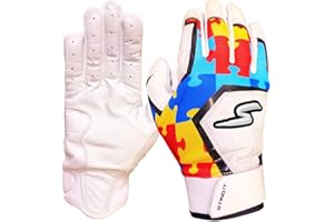 Stinger Sports Traditional Short Cuff Batting Gloves (Sting Squad and Color Crush) - Baseball and Softball Gloves for Adult & Youth - Ultra Soft, Durable, Breathable, Sheepskin Leather