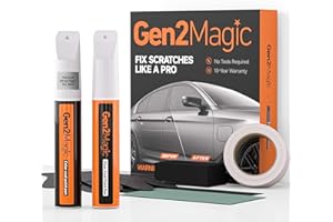 Gen2Magic Platinum White Pearl Touch Up Paint Pen Kit for Honda [Clear Coat Included], NH-883P Color Match for Scratches, Rock Chips, Bumper Dings, Easy Scratch Repair & Rust Remover for Honda Owners