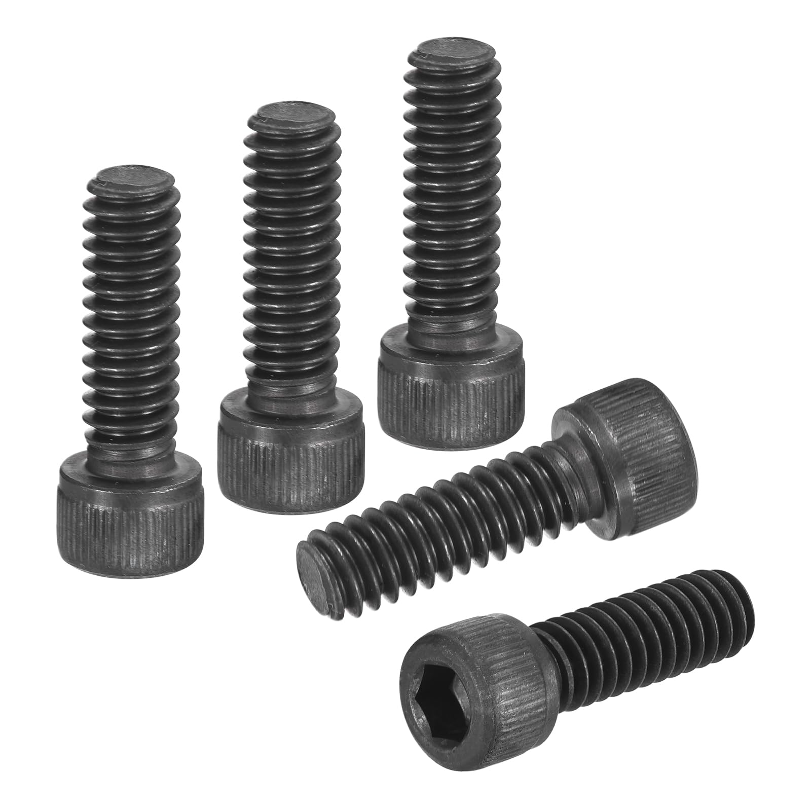 DTGN 1/4"-20x3/4" Socket Head Cap Screws Bolts - 25Pack - Good for Road Bicycle, Mountain Bike, Auto, Motorcycle - Carbon Steel Hex Head Metric Screws, Black