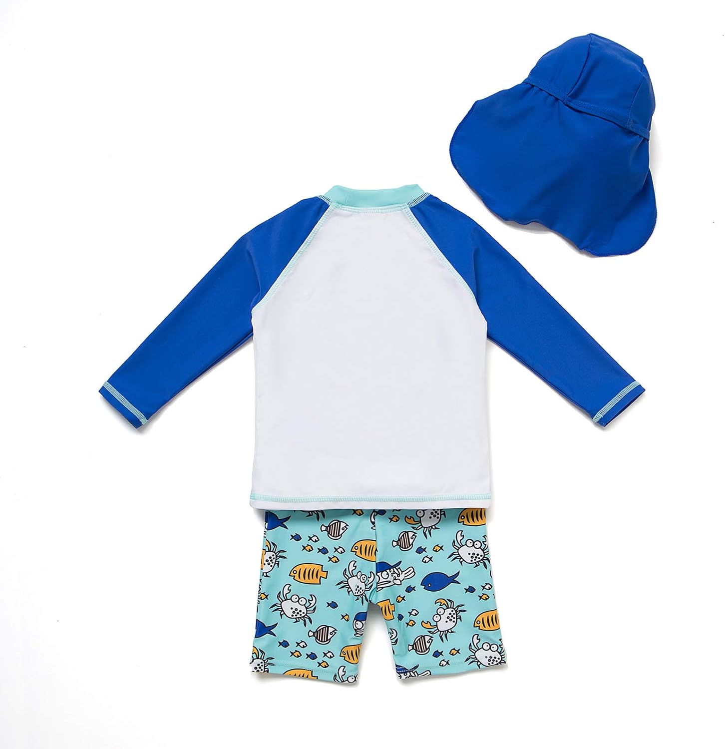 BONVERANO Boys Sunsuit//Swimsuit UPF 50 Sun Protection Swimwear Sets with Sun hat