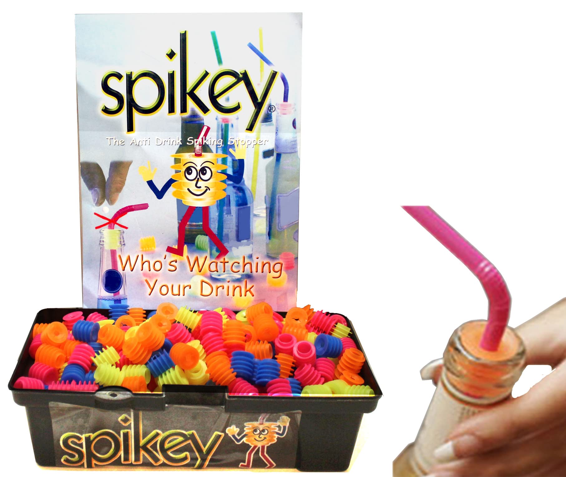 500x SPIKEY Anti Drug Date Rape Bottle Stopper for Bars Clubs Pubs Spiking Protection