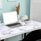 Arthome Marble Contact Paper 43.5cmx200cm Self Adhesive Wallpaper White Granite view 4