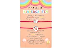 DHQH First Day of Kindergarten Bracelet Mommy and Me Back To School Matching Mother Daughter Bracelet First Day of Prek 1st Grade Gift