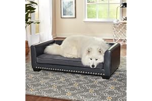 Enchanted Home Pet Gray Chaz Pet Sofa, 40.55" L X 24.02" W, Large