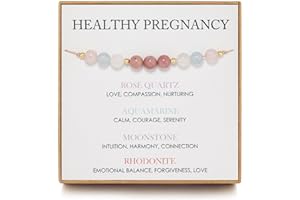 NOURISHLOV Healthy Pregnancy Gift, Moonstone Bracelet, Hope Bracelet for Women, First Time Mom Gifts, Spiritual Bracelet, Mothers Day Christmas Jewelry